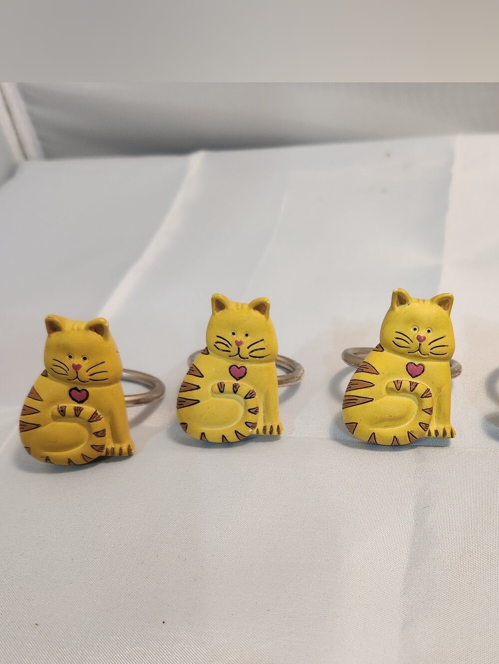 Yellow Cat Napkin Ring- Cute Kitty Design